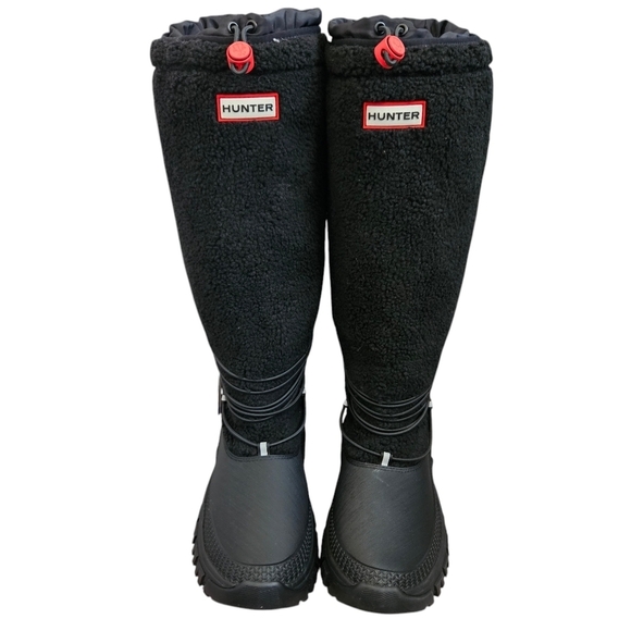 Hunter Shoes - Hunter Wanderer Womens Black Waterproof Tall Sherpa Snow Gorpcore Boots SZ 7 NWT